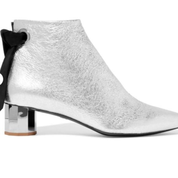 Proenza Schouler silver booties size 9 (39) BNWOB - Picture 3 of 11
